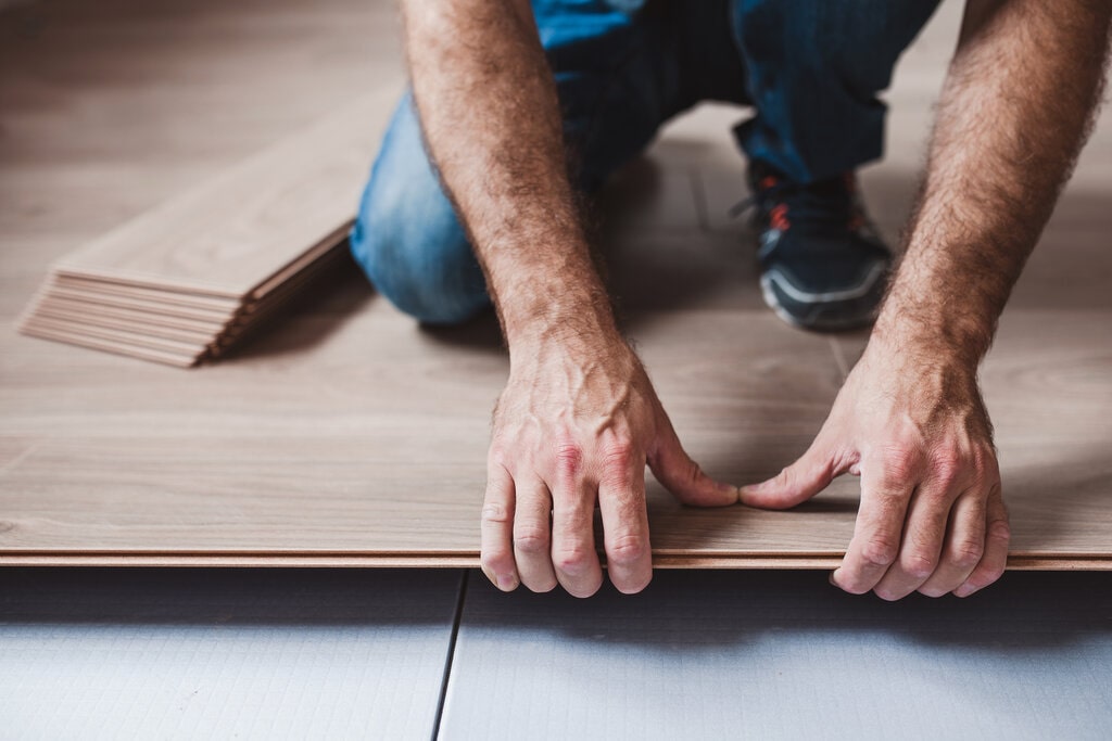 Floating floor installation