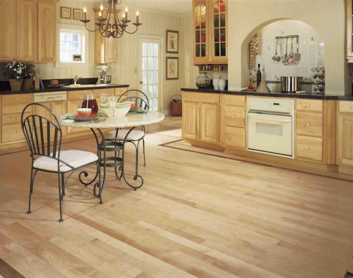 Finished vs. Unfinished Wood Flooring floor-in-the-kitchen