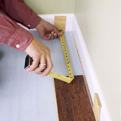 How To Install a Floating Engineered Wood Floor installing-the-first-course