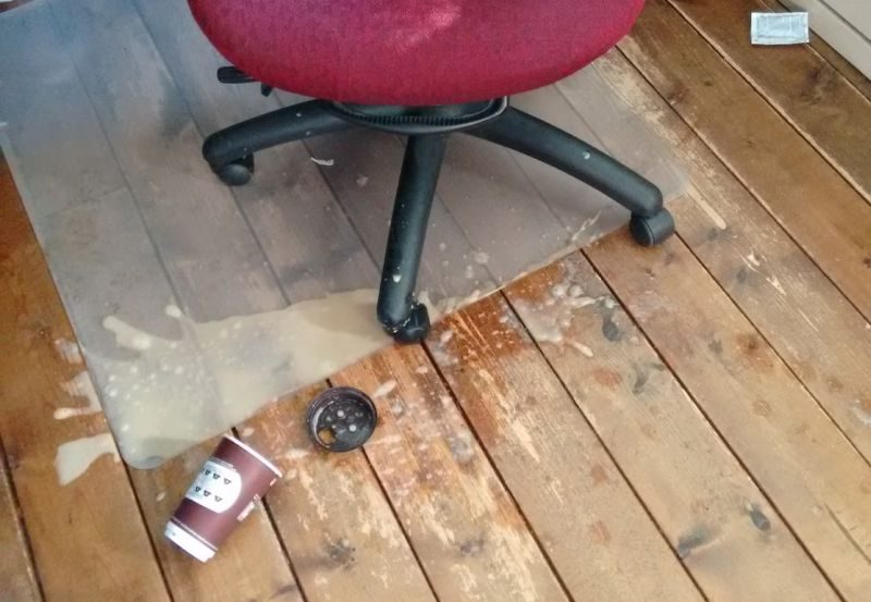 How To Remove Stains From Hardwood Flooring? caffee-stains-on-the-woodenn-floor