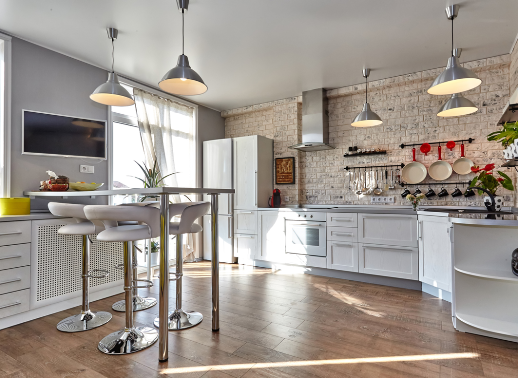 wood floors in the kitchen